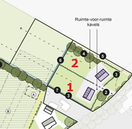 Te koop: TE KOOP BIJ INSCHRIJVING: 
Twee unieke ruime bouwkavels, ter grootte van ca 1.800 m2 en ca 2.400 m2 met optie extra weiland aan huis! Inschrijven is mogelijk t/m wo 8 april 2026 tot 12.00 uur